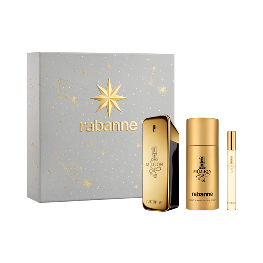 Paco Rabanne 1 Million 100ml EDT, 150ml Deo Spray & 10ml Travel Spray Gift Set