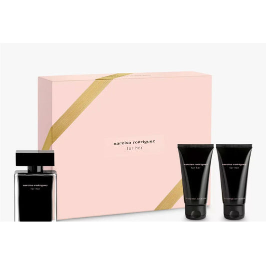 Narciso Rodriguez 50ml EDT, 50ml Body lotion & Shower Gel Gift Set