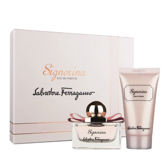 Salvatore Ferragamo Signorina 50ml Eau De Parfum & 100ml Body Lotion Gift Set