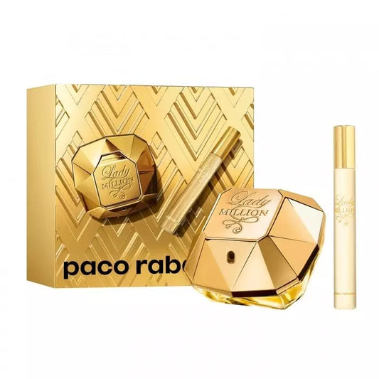 Paco Rabanne Lady Million 50ml EDP & 10ml Travel Spray Gift Set
