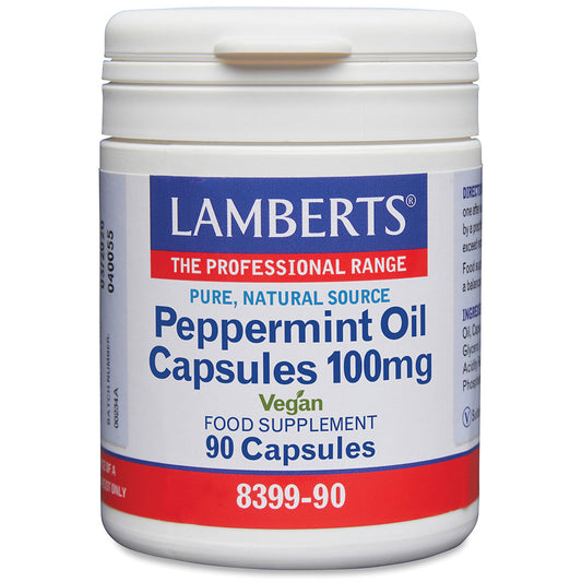 Lamberts Peppermint Oil 100mg Capsules 90 Capsules - Food Supplement