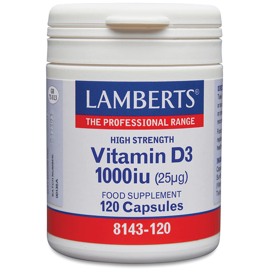 Lamberts Vitamin D3 1000iu (25µg) Capsules 120 Capsules - Food Supplement