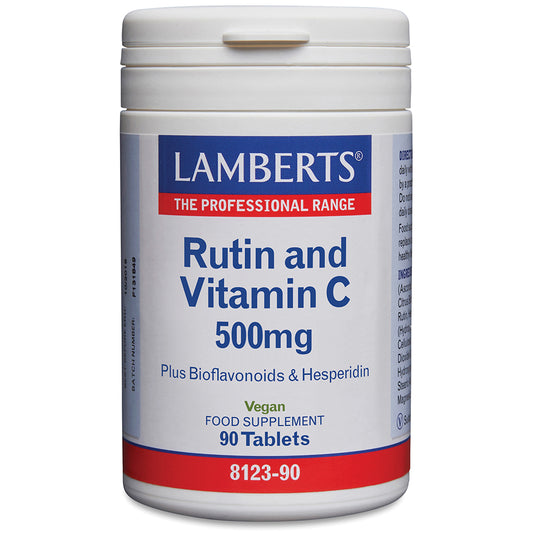 Lamberts Rutin & Vitamin C 500mg plus Bioflavonoids Tablets 90 Tablets - Food Supplement