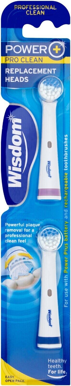 Wisdom Power Plus Electric Toothbrush Replacement Heads; AUTHENTIC & GENUINE