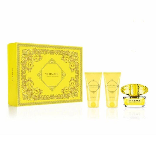 Versace Yellow Diamond 50ml EDT, Body Lotion & Shower Gel Gift Set