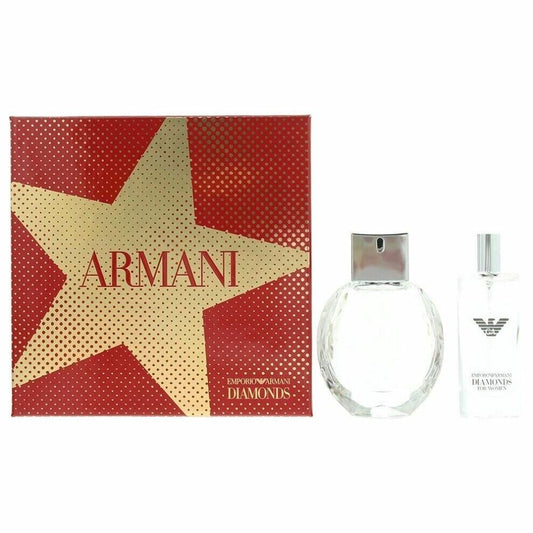 Emporio Armani Diamonds Female Gift Set 50ml EDP & 15ml EDP Travel Spray