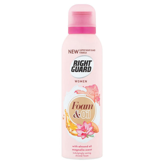 Right Guard Shower Foam & Oil with Almond Oil and Magnolia 200 ml Brand New