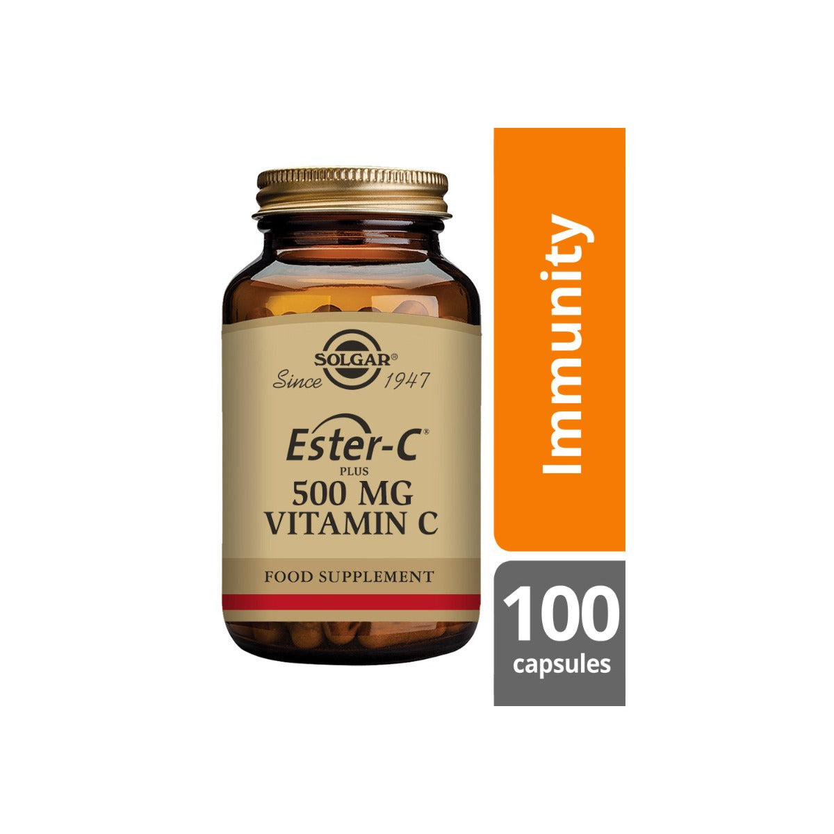 Solgar® Ester-C Plus 500 mg Vitamin C Vegetable Capsules - Pack of 100