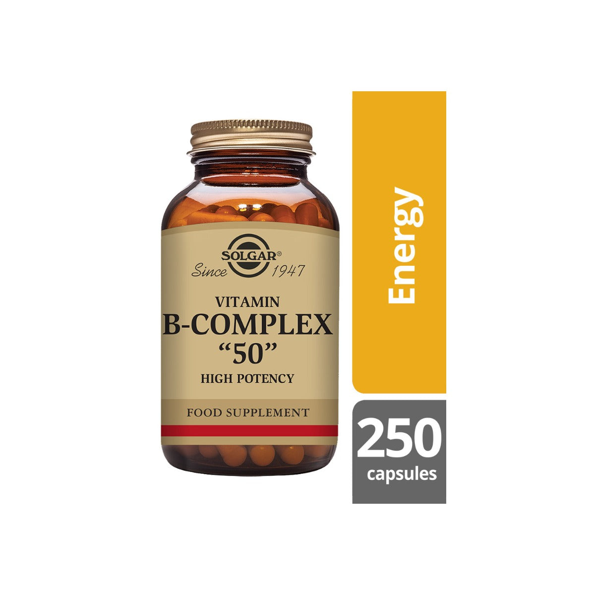 Solgar® Vitamin B-Complex ''50'' High Potency Vegetable Capsules - 250 Packs