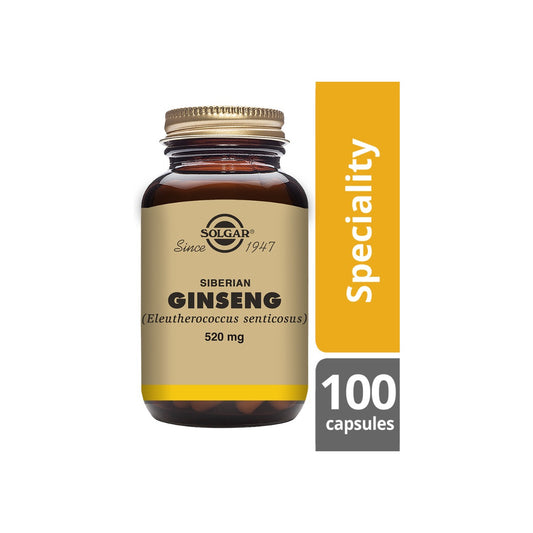 Solgar® Siberian Ginseng 520 mg Vegetable Capsules - Pack of 100