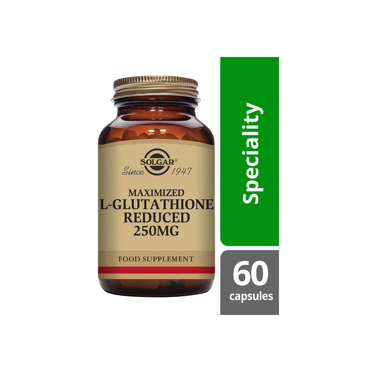 Solgar® Maximised L-Glutathione Reduced 250 mg Vegetable Capsules - Pack of 60
