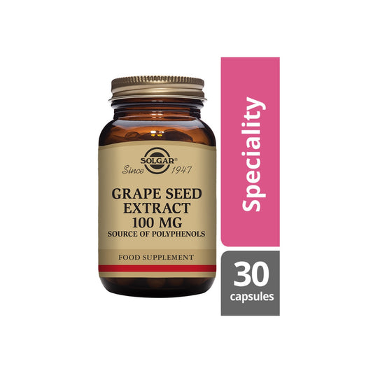 Solgar® Grape Seed Extract 100 mg Vegetable Capsules - Pack of 30