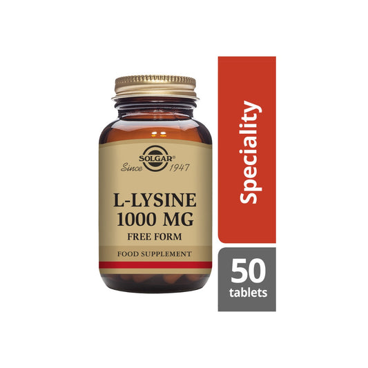 Solgar® L-Lysine 1000 mg Tablets - 50 Pack