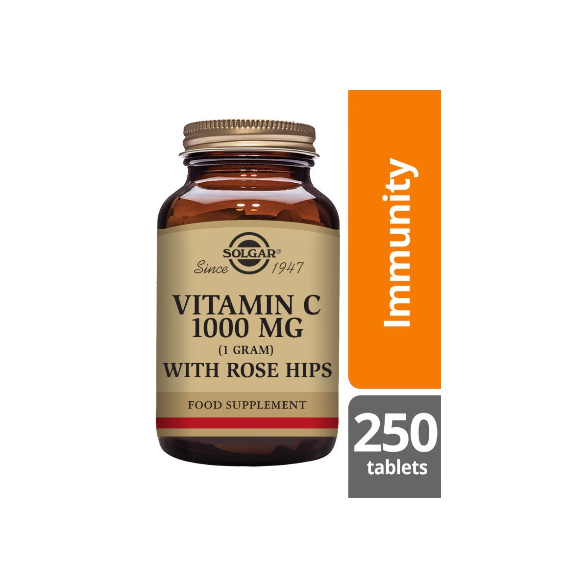 Solgar® Vitamin C 1000 mg with Rose Hips Tablets - Pack of 250
