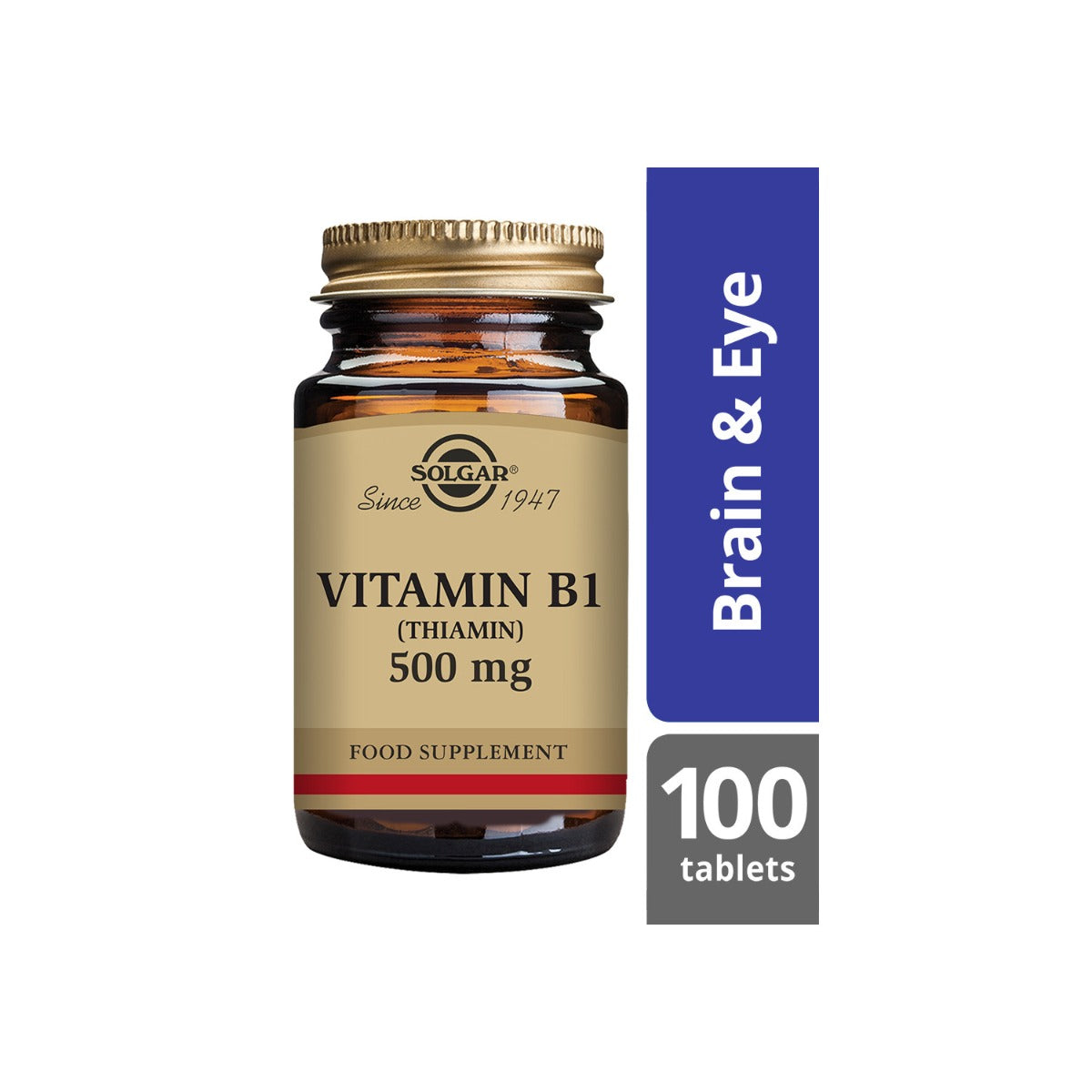 Solgar® Vitamin B1 (Thiamin) 500 mg Tablets  - Pack of 100