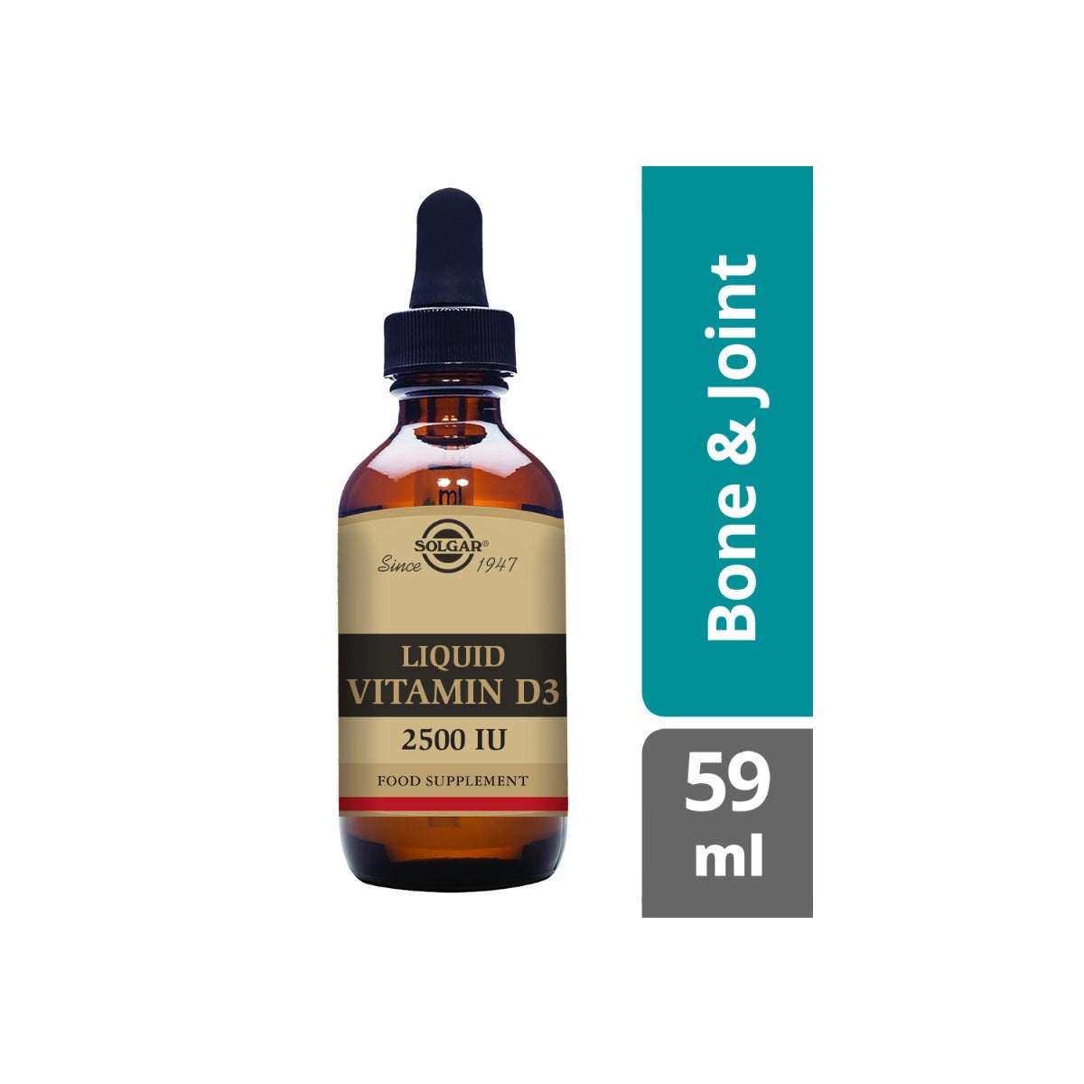 Solgar® Liquid Vitamin D3 2500 IU (62.5 µg) - Natural Orange Flavour - 59ml
