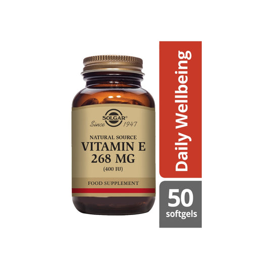 Solgar® Natural Source Vitamin E 268 mg (400 IU) Vegetable Softgels - Pack of 50