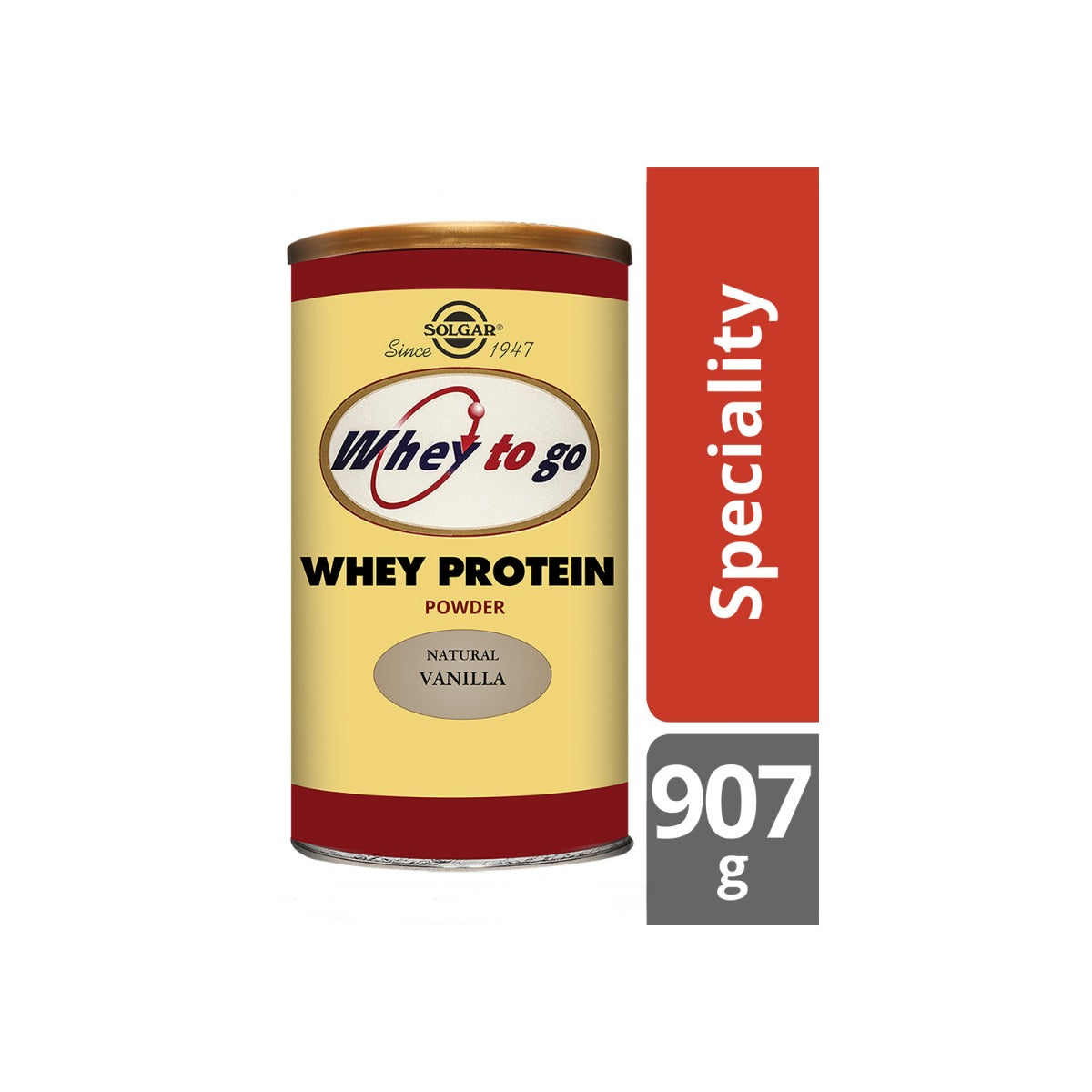 Solgar® Whey To Go Natural Vanilla Flavour Protein Powder 907 g