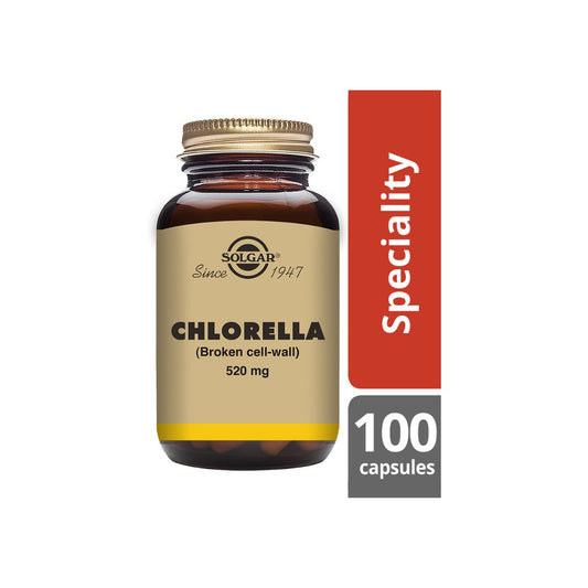 Solgar® Chlorella 520 mg Vegetable Capsules - Pack of 100