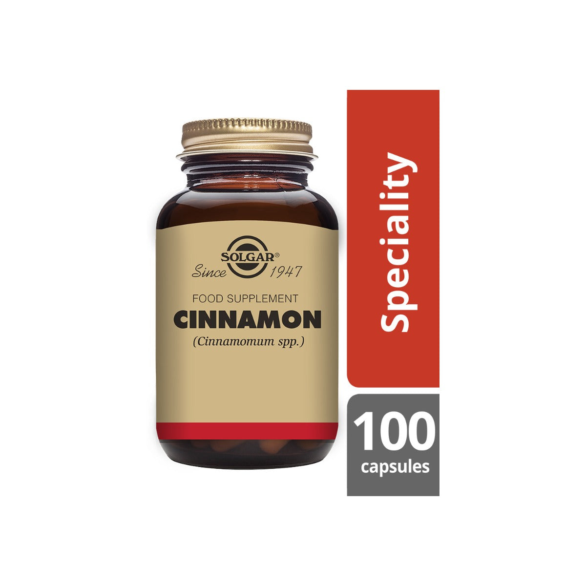 Solgar® Cinnamon Vegetable Capsules - Pack of 100