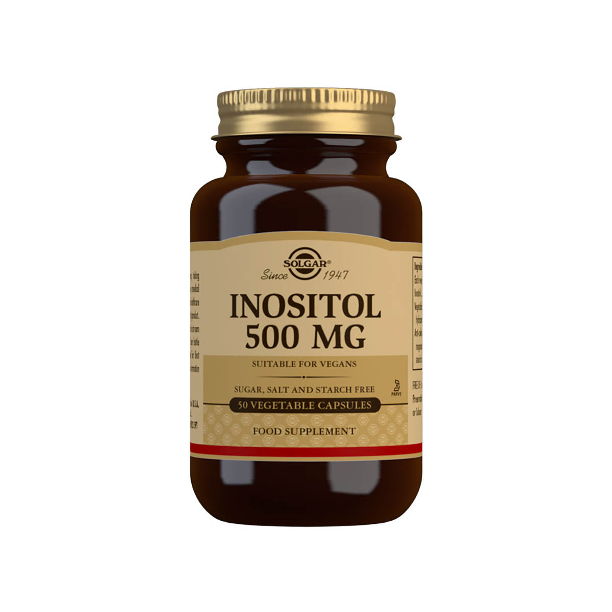 Solgar® Inositol 500 mg Vegetable Capsules - Pack of 50