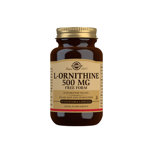 Solgar® L-Ornithine 500 mg Vegetable Capsules - Pack of 50