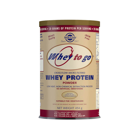 Solgar® Whey To Go Natural Chocolate Flavour Protein Powder - 454 g