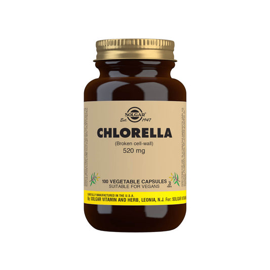 Solgar® Chlorella 520 mg Vegetable Capsules - Pack of 100
