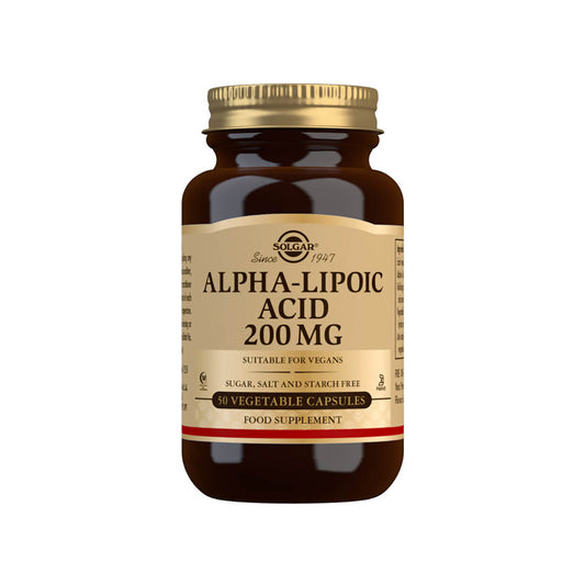 Solgar® Alpha-Lipoic Acid 200 mg Vegetable Capsules - Pack of 50