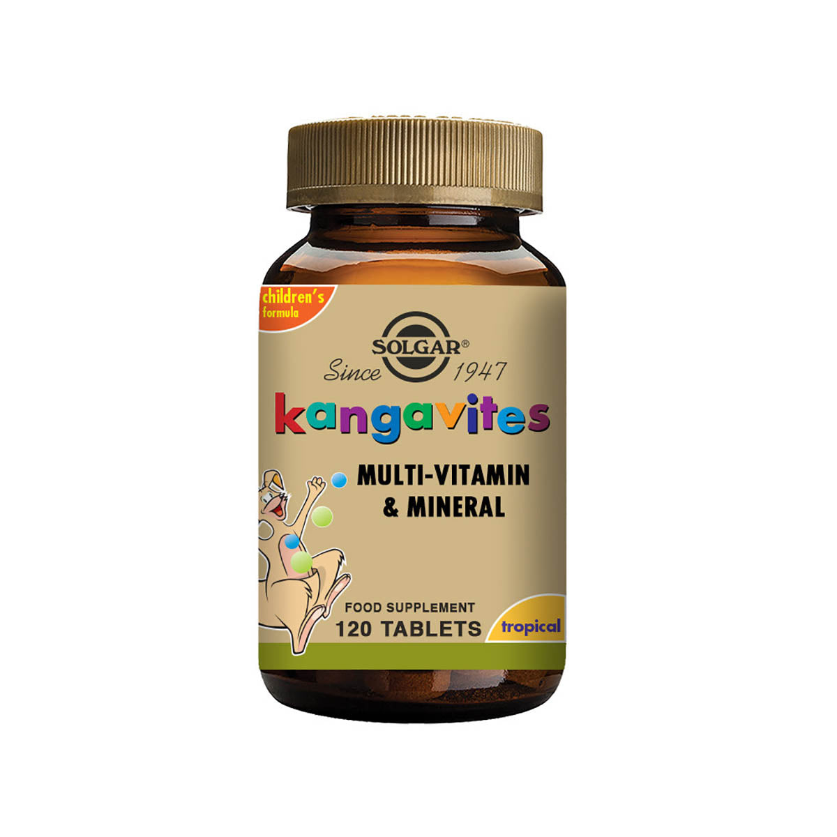 Solgar® Kangavites Tropical Punch Complete Multivitamin and Mineral Formula Chewable Tablets - Pack of 120