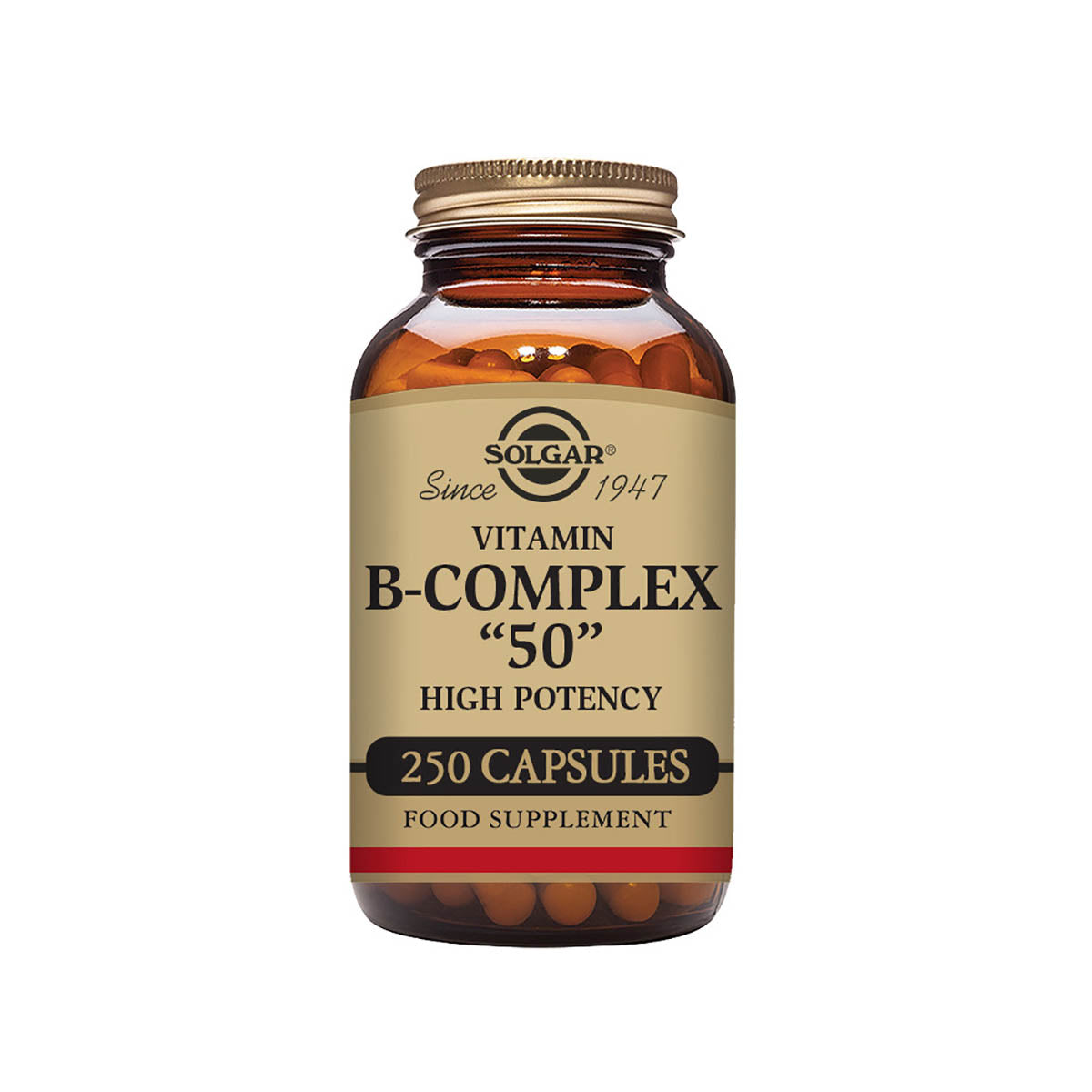 Solgar® Vitamin B-Complex ''50'' High Potency Vegetable Capsules - 250 Packs