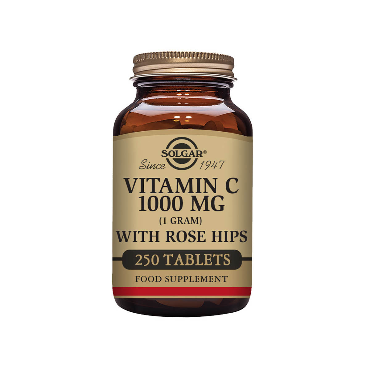 Solgar® Vitamin C 1000 mg with Rose Hips Tablets - Pack of 250