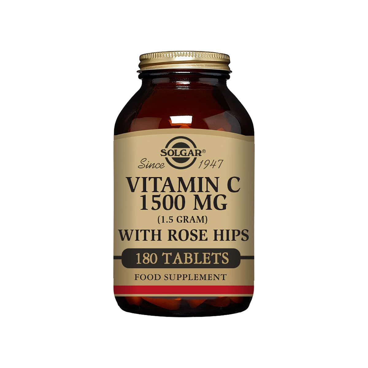 Solgar® Vitamin C 1500 mg (1.5 grams) with Rose Hips Tablets - Pack of 180