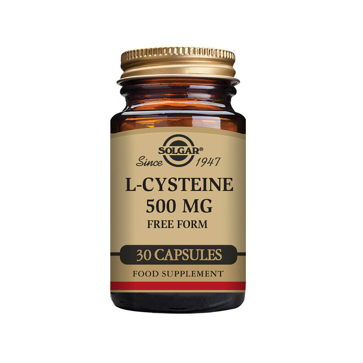 Solgar® L-Cysteine 500 mg Vegetable Capsules - Pack of 30